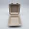 9" Natural Beige Single-Compartment Hinged Compostable Take Out Containers, 200ct.